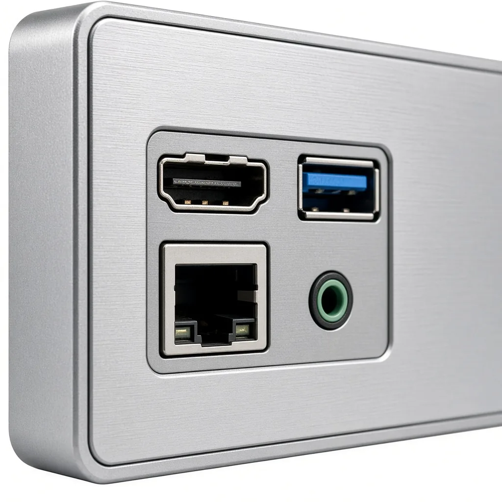 Mini PC side ports and power input