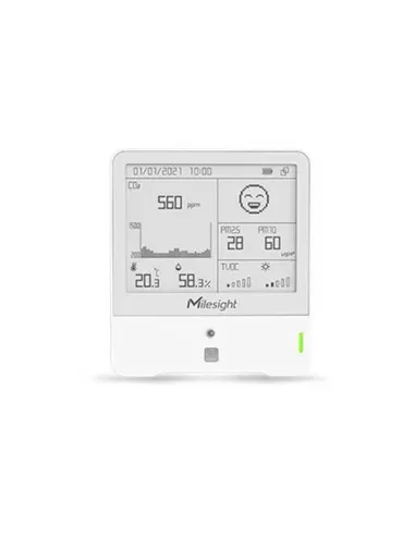 Milesight Indoor Ambience Monitor - Temp, Humidity, PIR, Light, TVOC, CO2, Barometric,...
