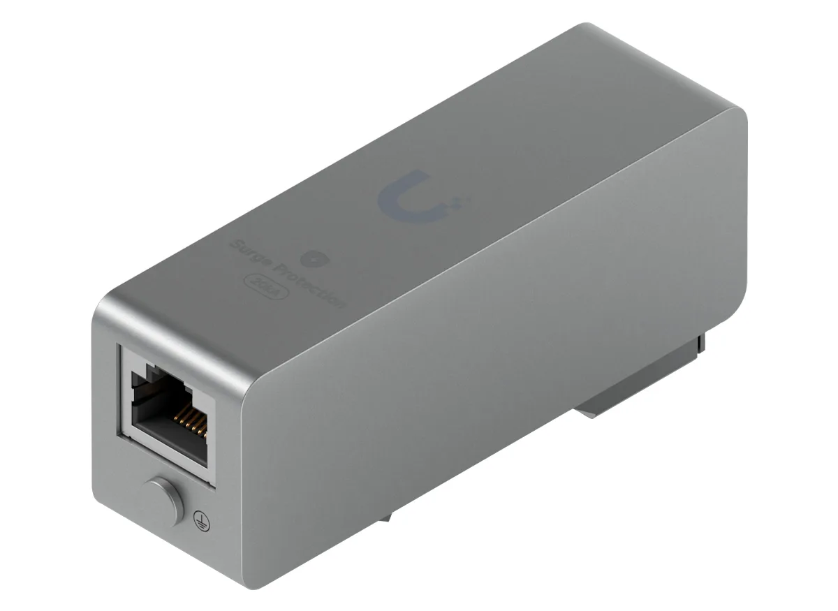 Ubiquiti UniFi 10Gbps PoE++ Single Port Din Rail Ethernet Surge Protector
