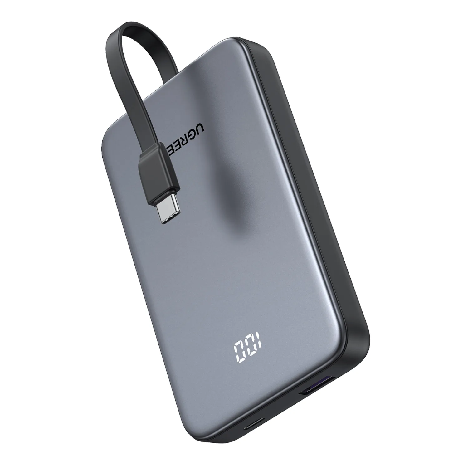 UGREEN 10000mAh 20W Power Bank with Built-in Cable