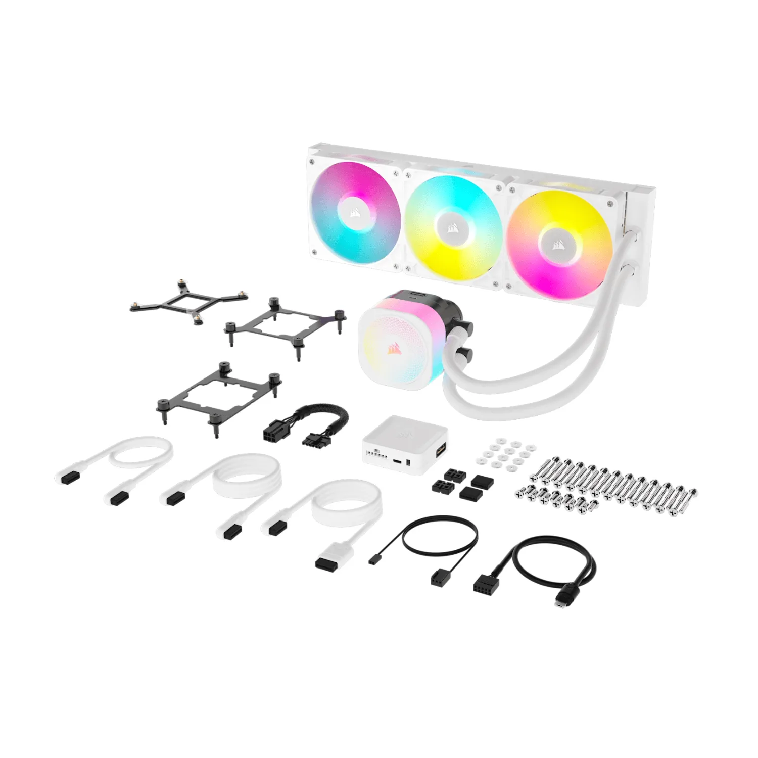 Corsair iCUE LINK TITAN 360 RX RGB AIO Liquid CPU Cooler - White