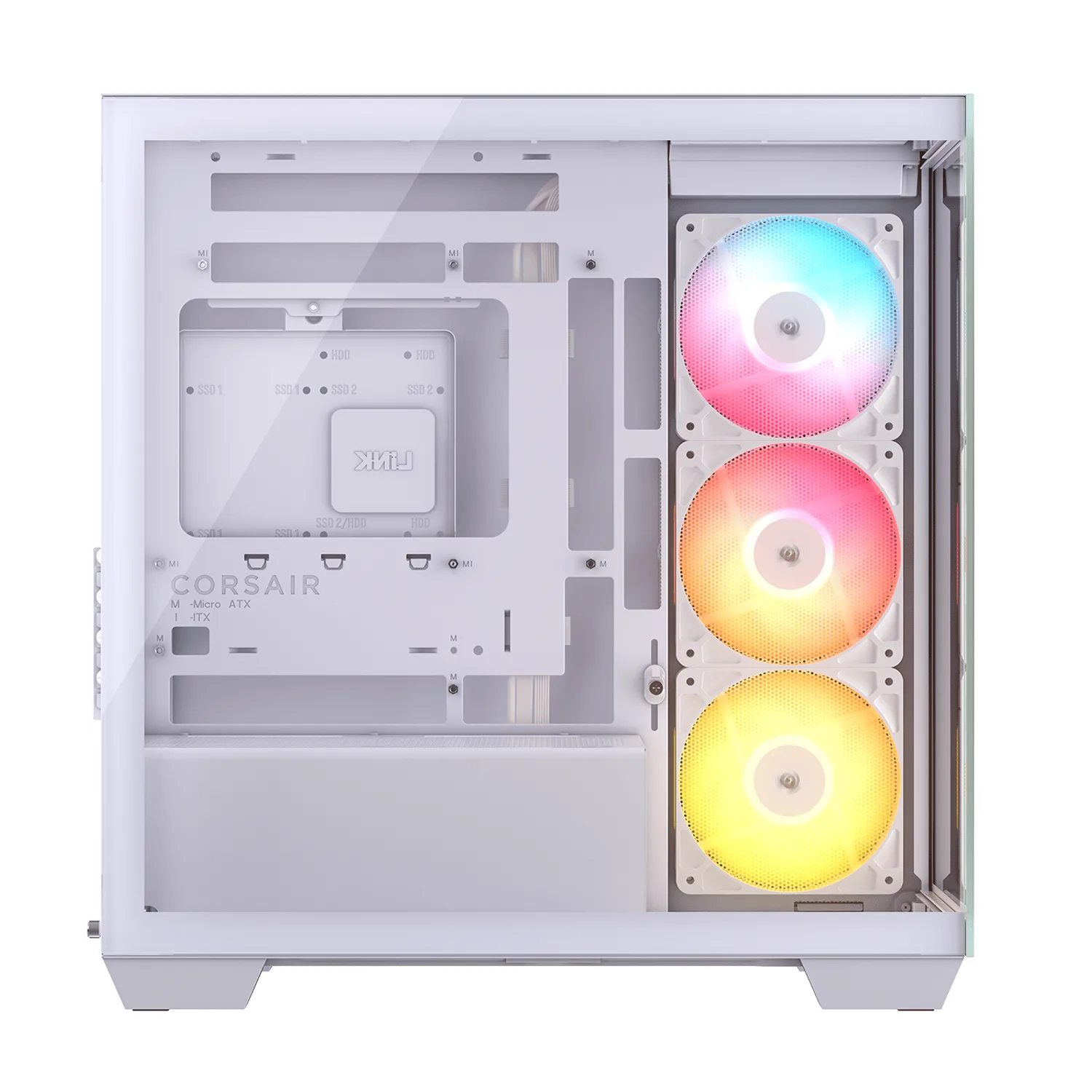 Corsair 2800X RS-R ARGB Micro-ATX PC Case – White