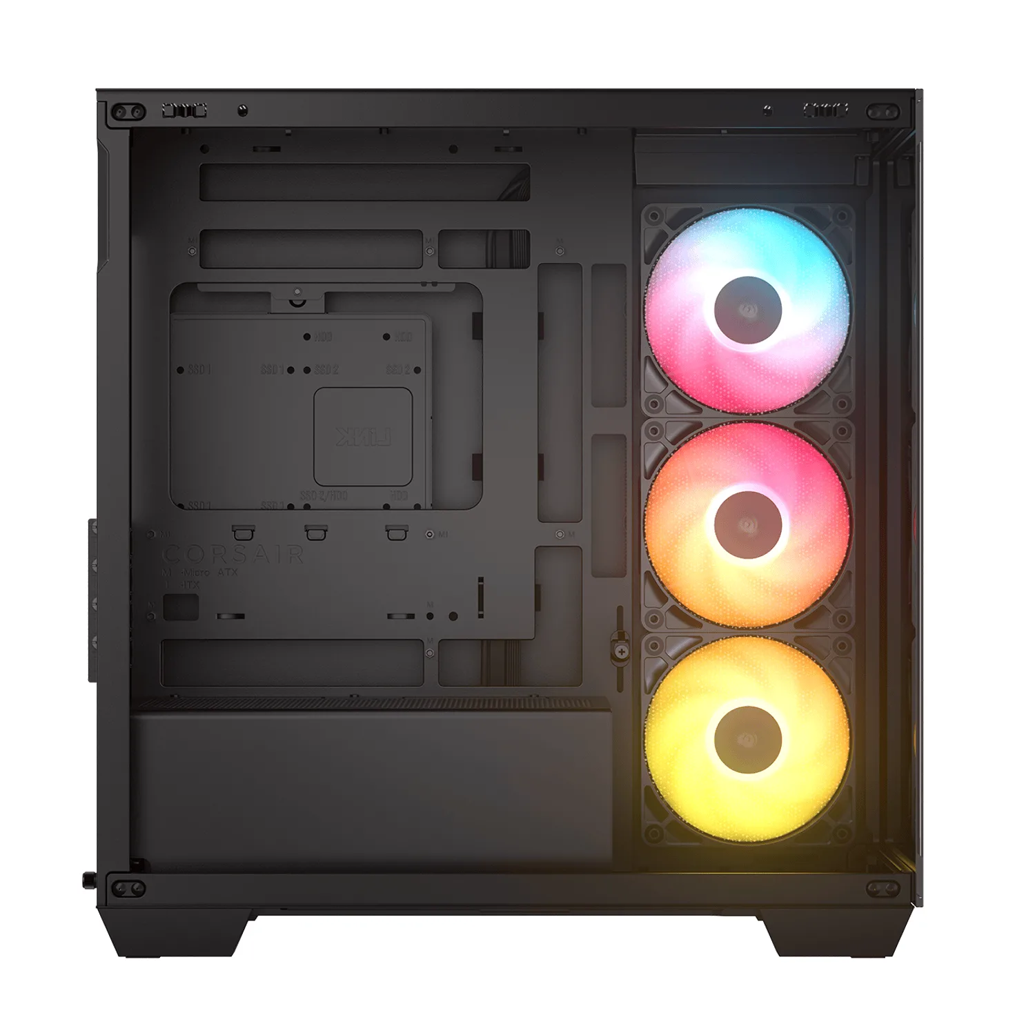 Corsair 2800X RS-R ARGB Micro-ATX PC Case - Black