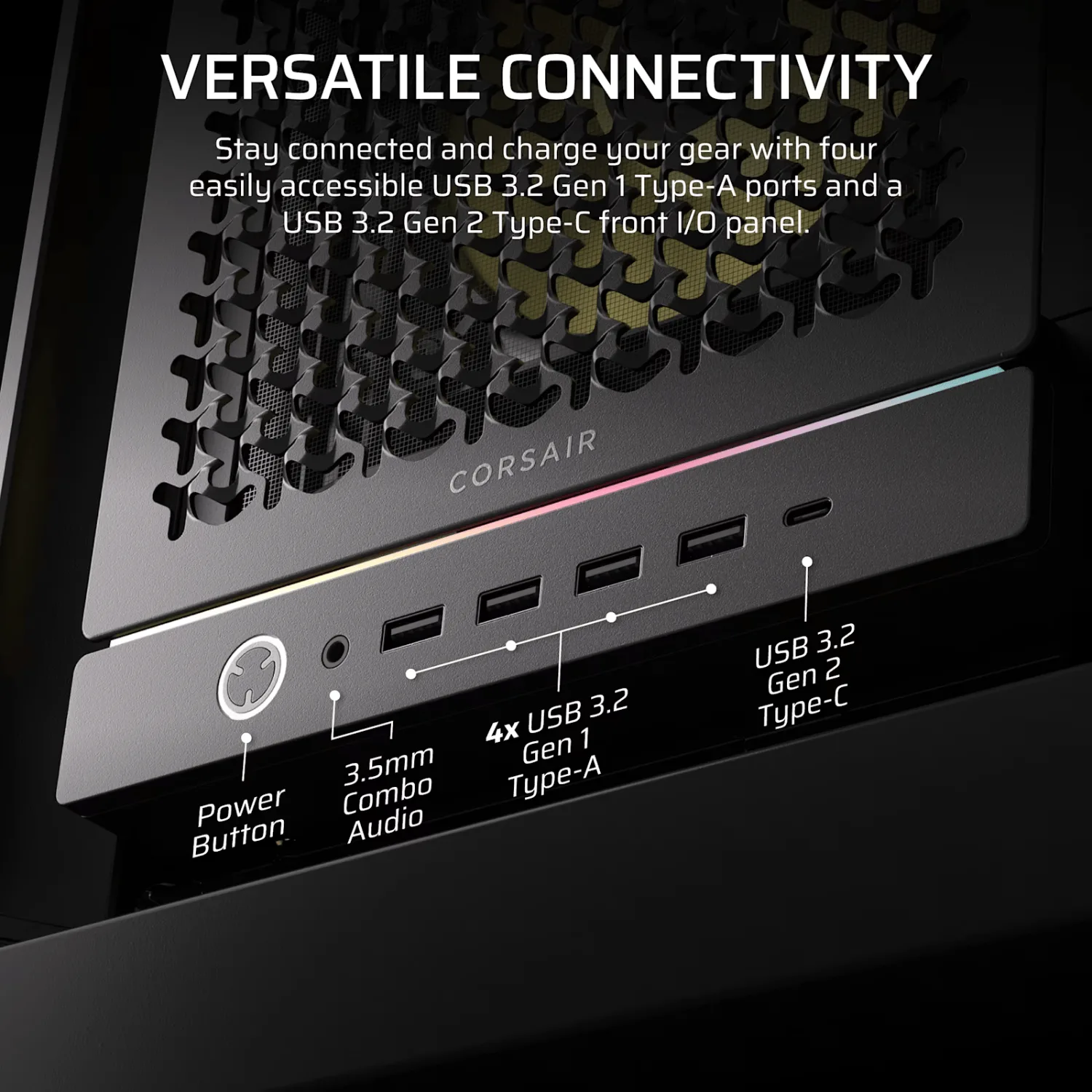 Corsair FRAME 5000D RS High-Airflow Mid-Tower PC Case - Black