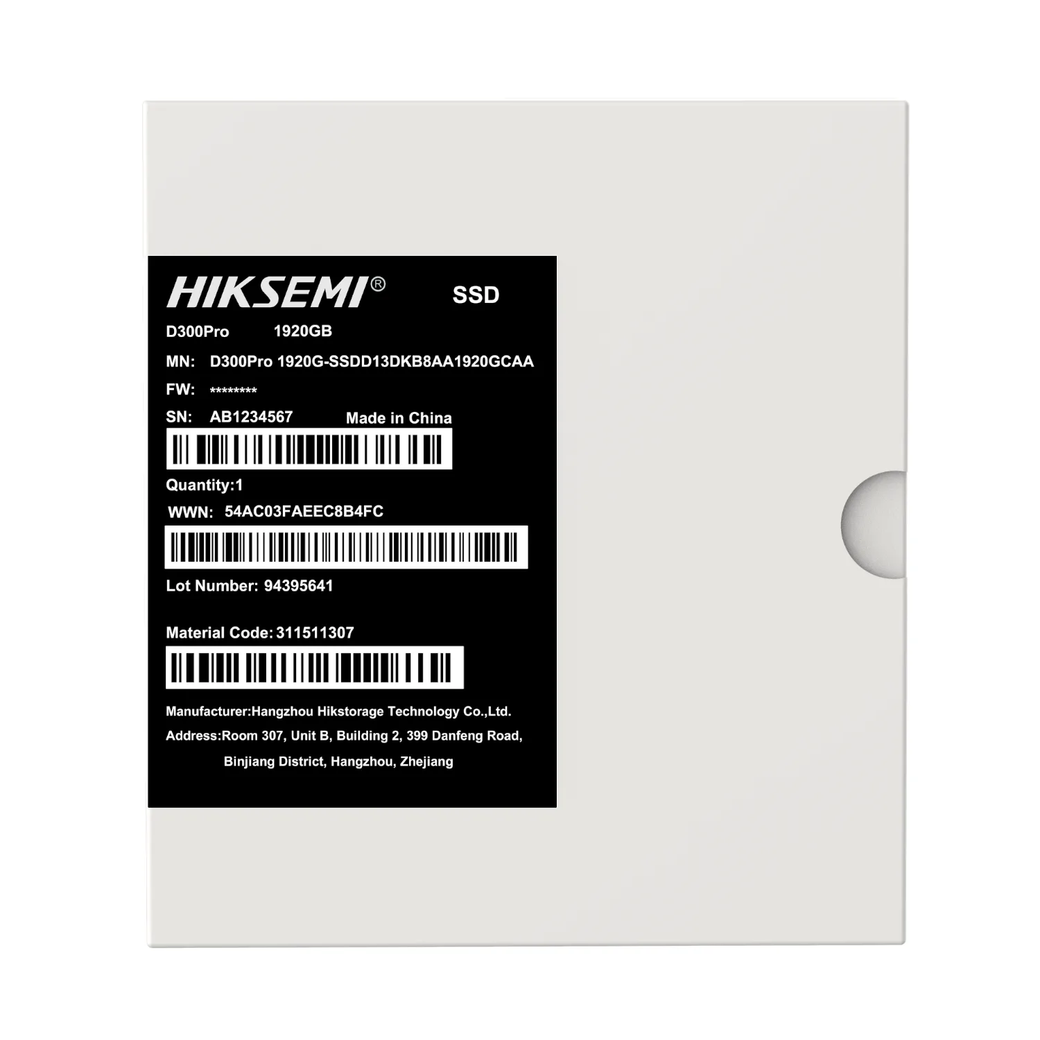 Hiksemi D300 PRO Tantalum Capacitor 1920GB SATA III Enterprise SSD