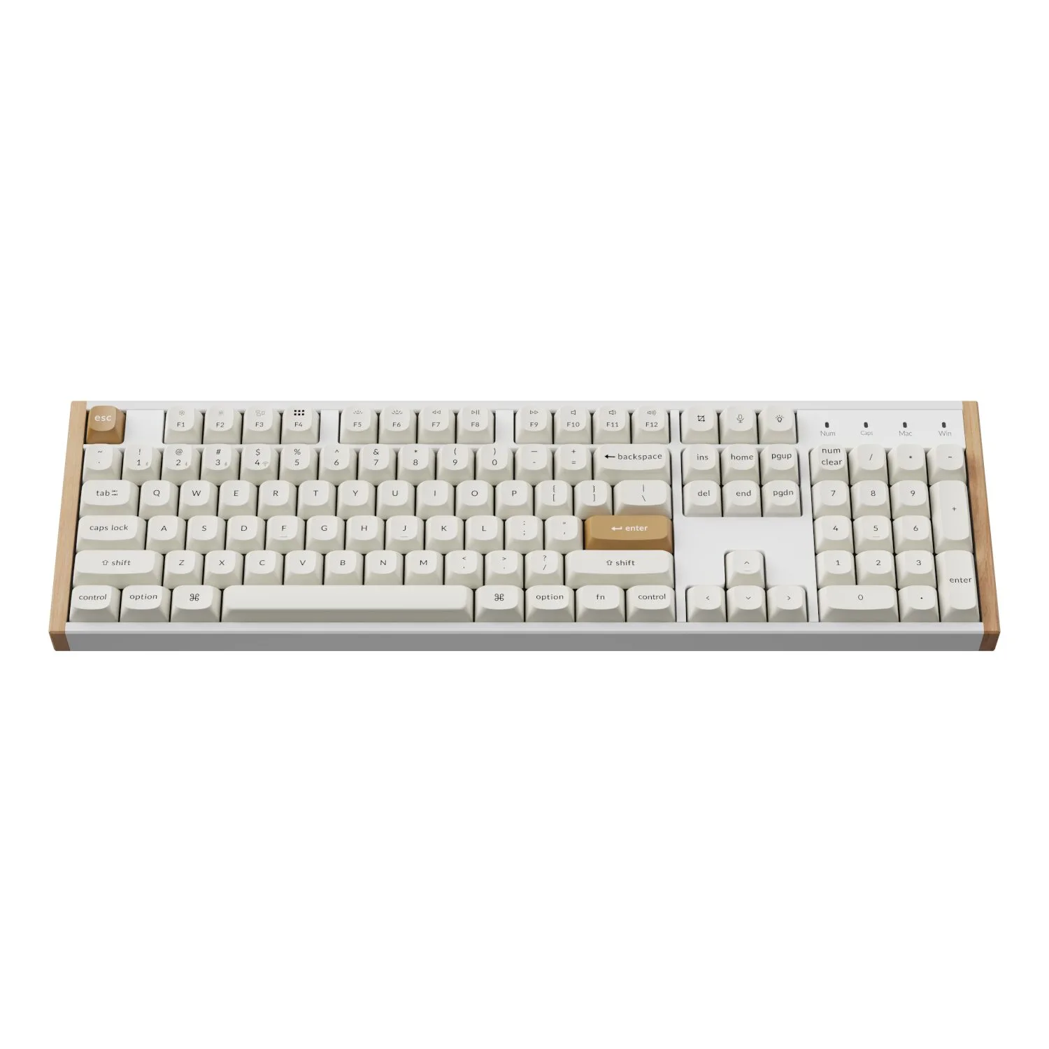 Keychron K10 HE Special Edition Full-size Hot-Swap Gateron Dbl-Rail Nebula Switch RGB Wireless Keyboard - White (Wood + Al)