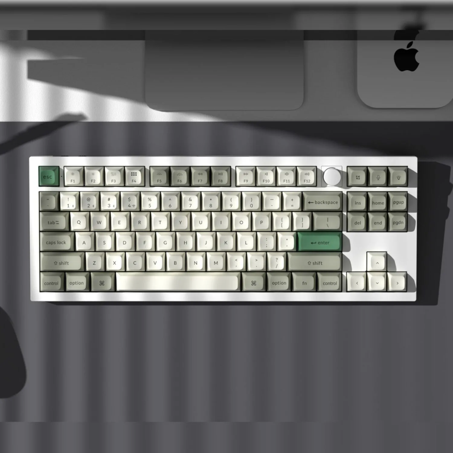 Keychron Q3 Max 80% Full Assembled Knob Red Switch Hot-Swap Gateron Jupiter RGB Wireless Keyboard - Shell White
