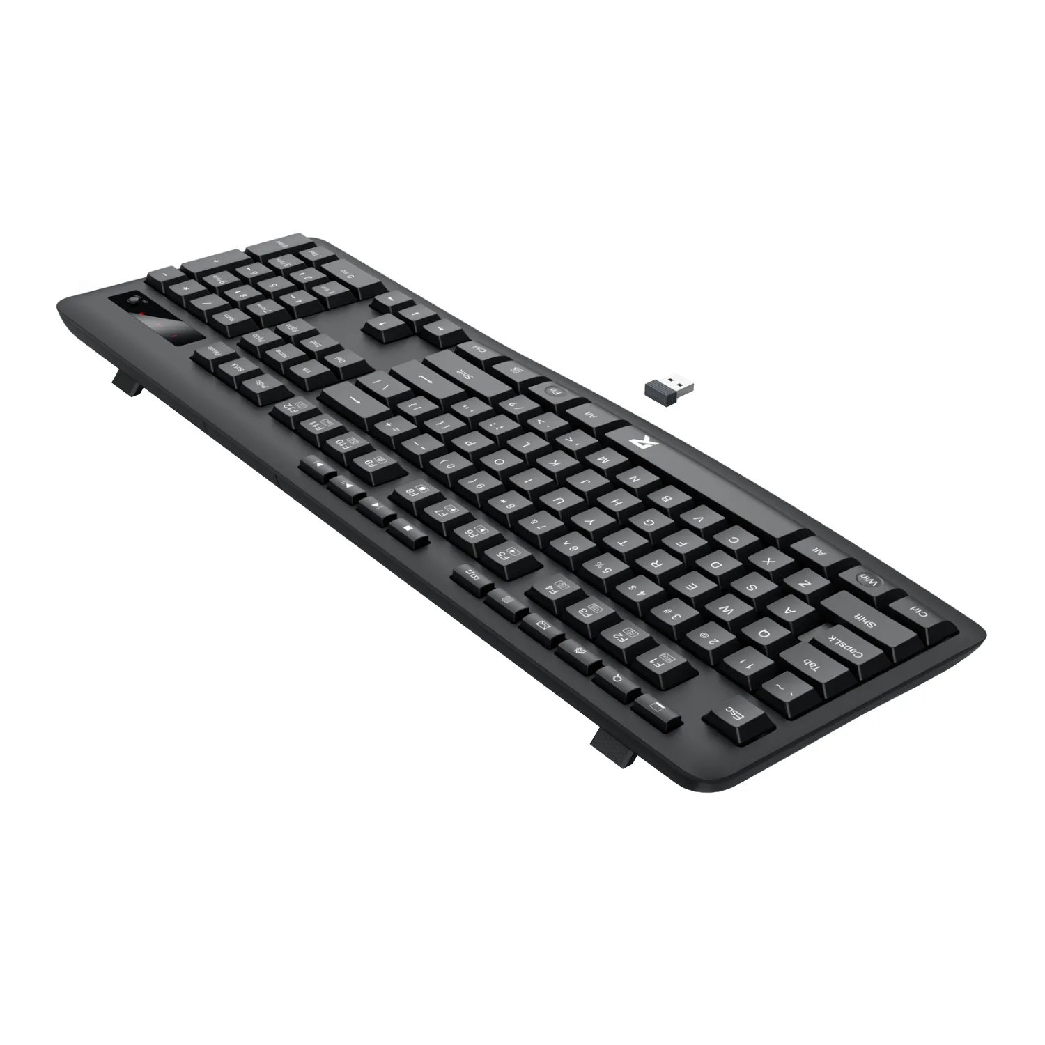Redragon BK-7367 Full-size Ergonomic Wireless Membrane Office Keyboard - Black