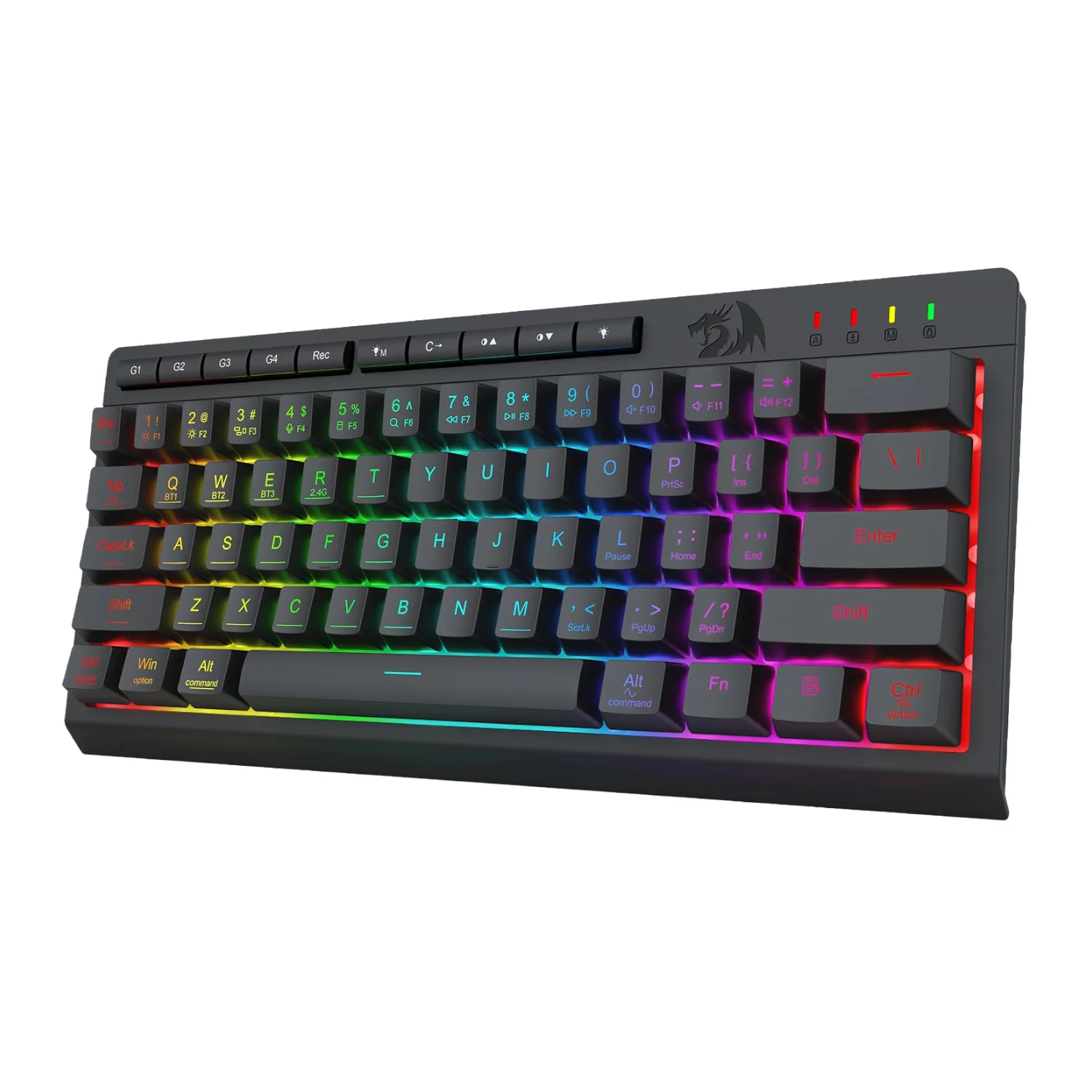 Redragon SHIVA K522 PRO RGB Wireless Gaming Keyboard- Black
