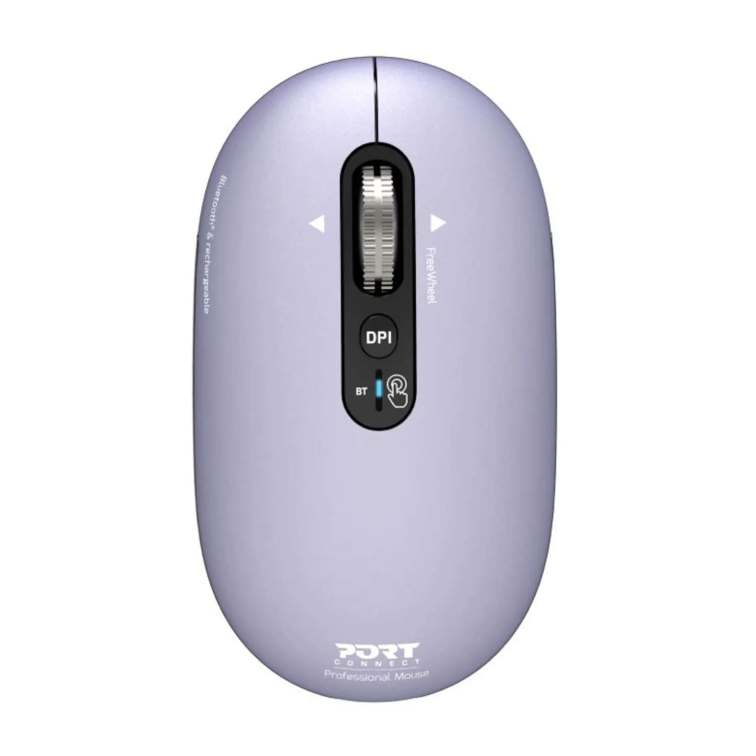 Port Connect PURE MAC Rechargeable Wireless and Bluetooth Mouse - Iris