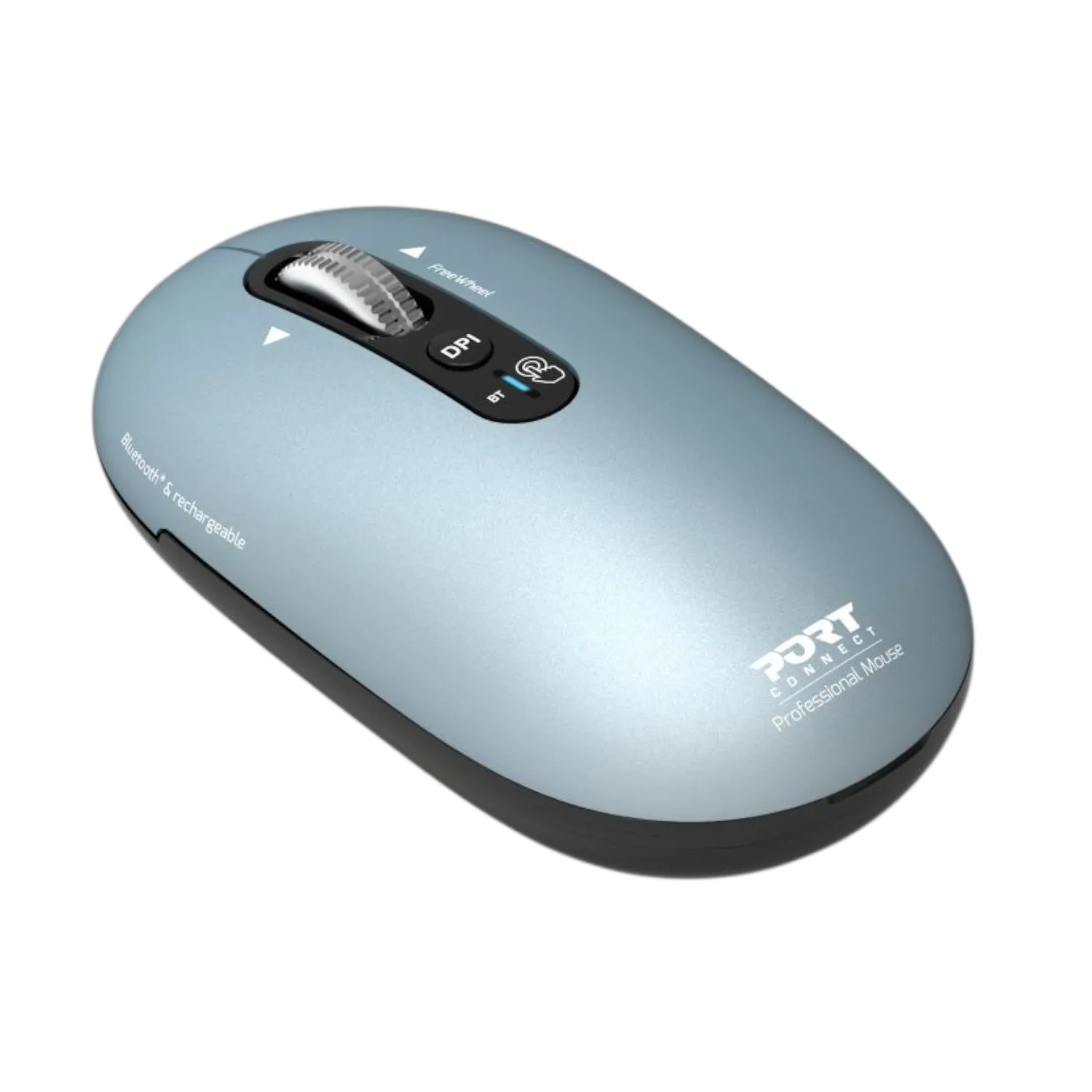 Port Connect PURE MAC Rechargeable Wireless and Bluetooth Mouse - Storm