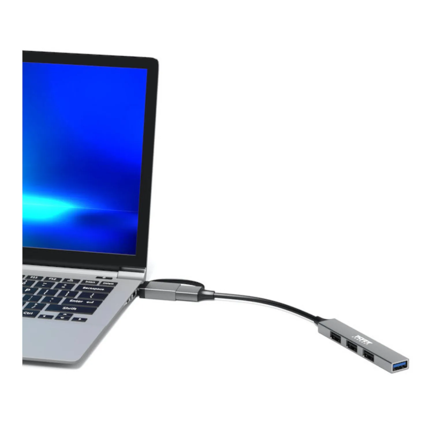 Port Connect USB Type-C to 4-port USB-A 3.0/2.0 Hub