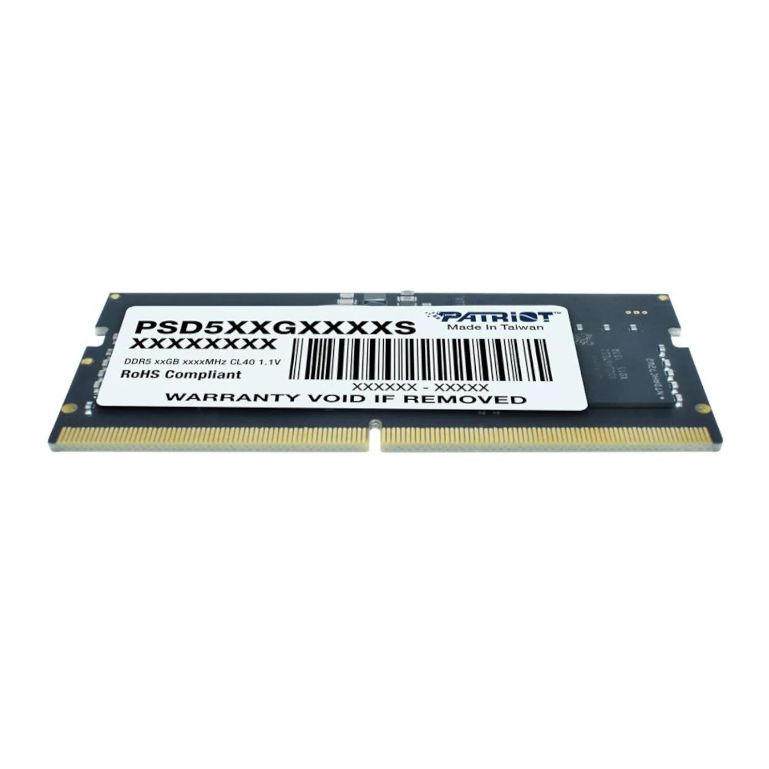 Patriot Signature Line DDR5 8GB 4800MHz Single Rank SODIMM Notebook Memory