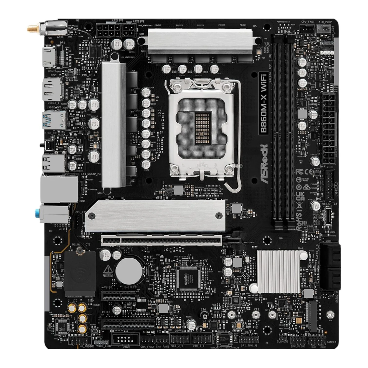 ASRock B860M-X WIFI Micro ATX DDR5 Motherboard (PCIe 5 and Wi-Fi 6E)