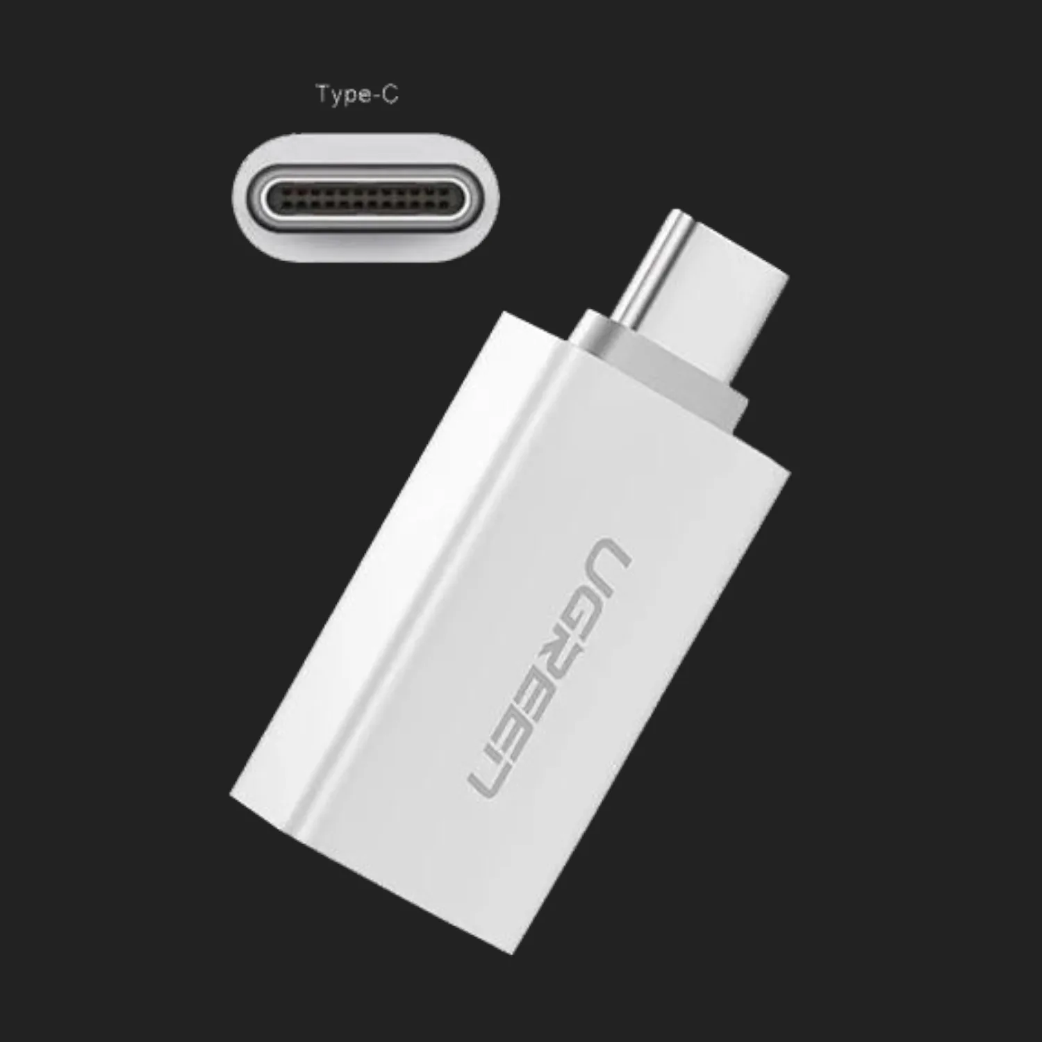 UGREEN US173 USB-A to USB Type-C Adapter - White