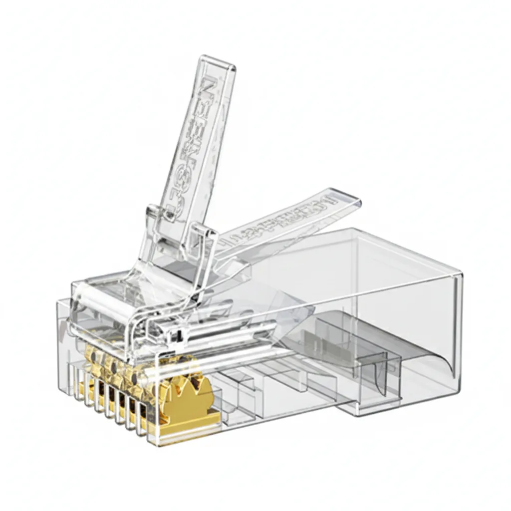 UGREEN Cat6 RJ45 Modular Plugs (50 Pcs)–Transparent with Gold Contacts