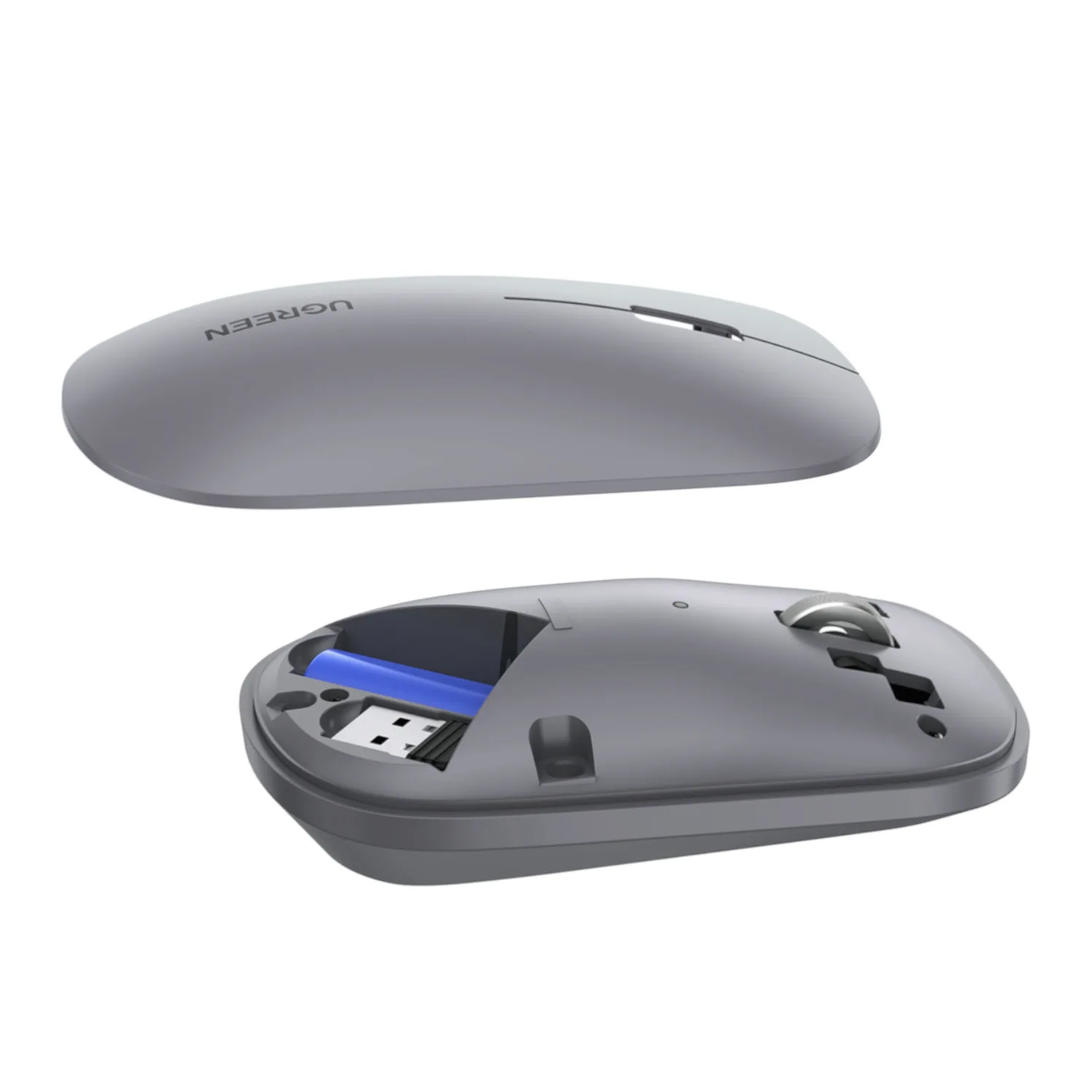 UGREEN Portable 2.4GHz Wireless Mouse - Grey