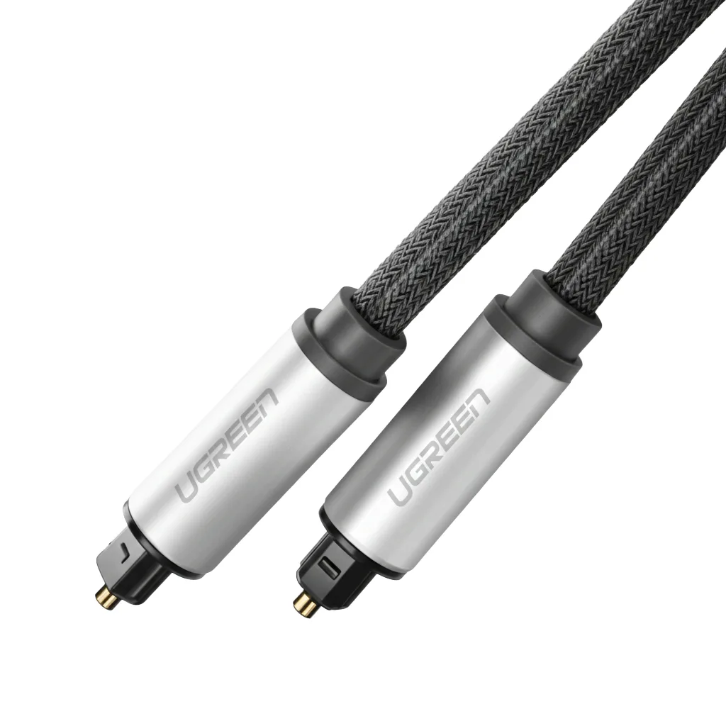 UGREEN AV108 Male to Male Toslink Optical Audio Cable 2m–Grey