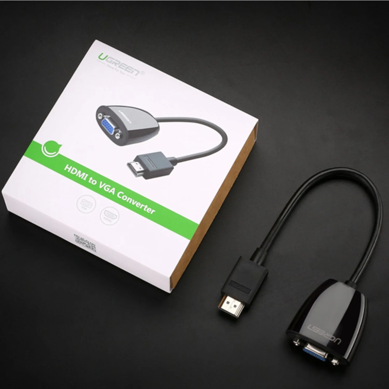 UGREEN HDMI to VGA Converter, 1080p Video Adapter - Black