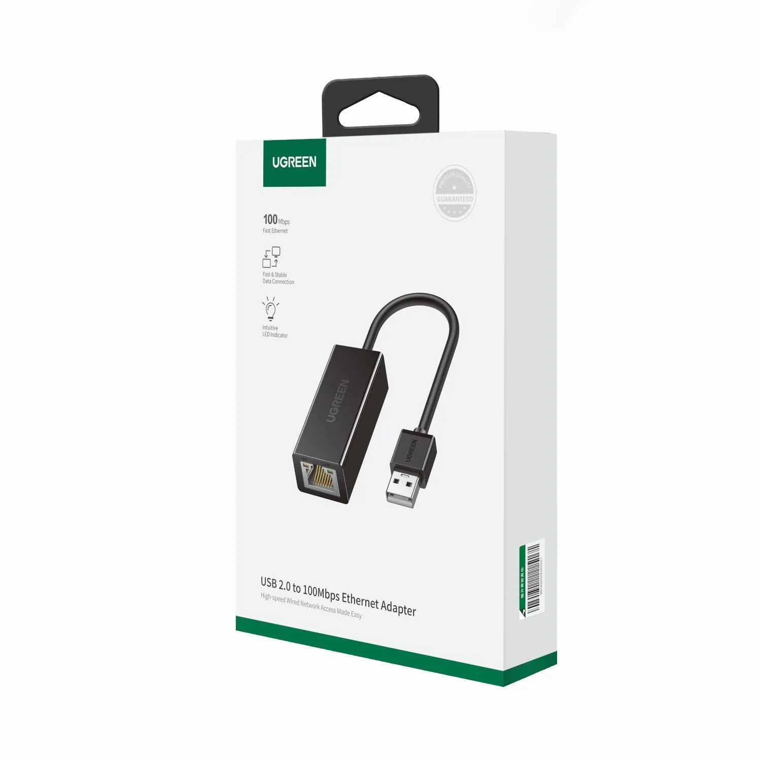 UGREEN CR110 Ethernet Adapter | USB 2.0 to RJ45 - Black