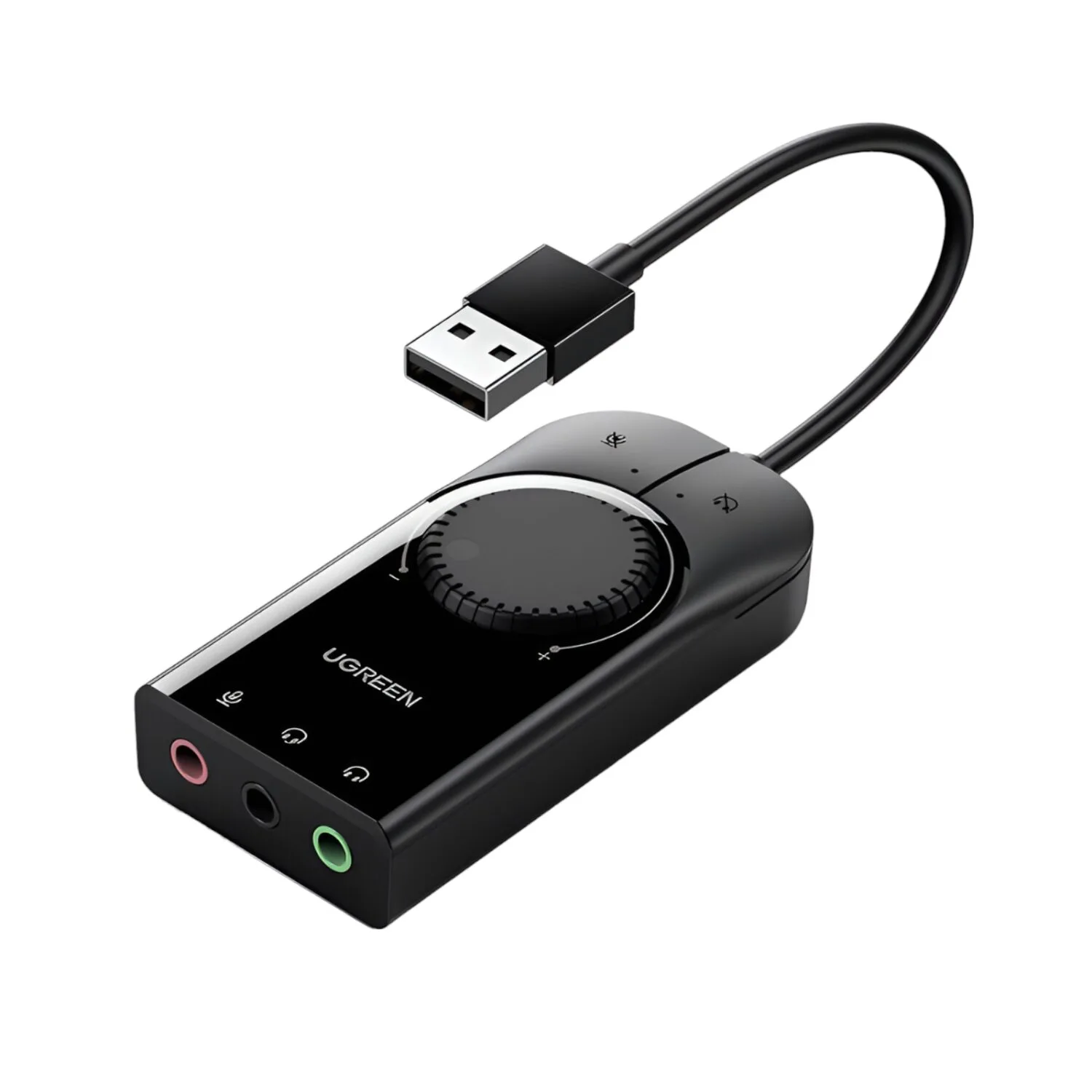 UGREEN CM129-40964 USB-A to 3.5mm External Stereo Sound Adapter - Black