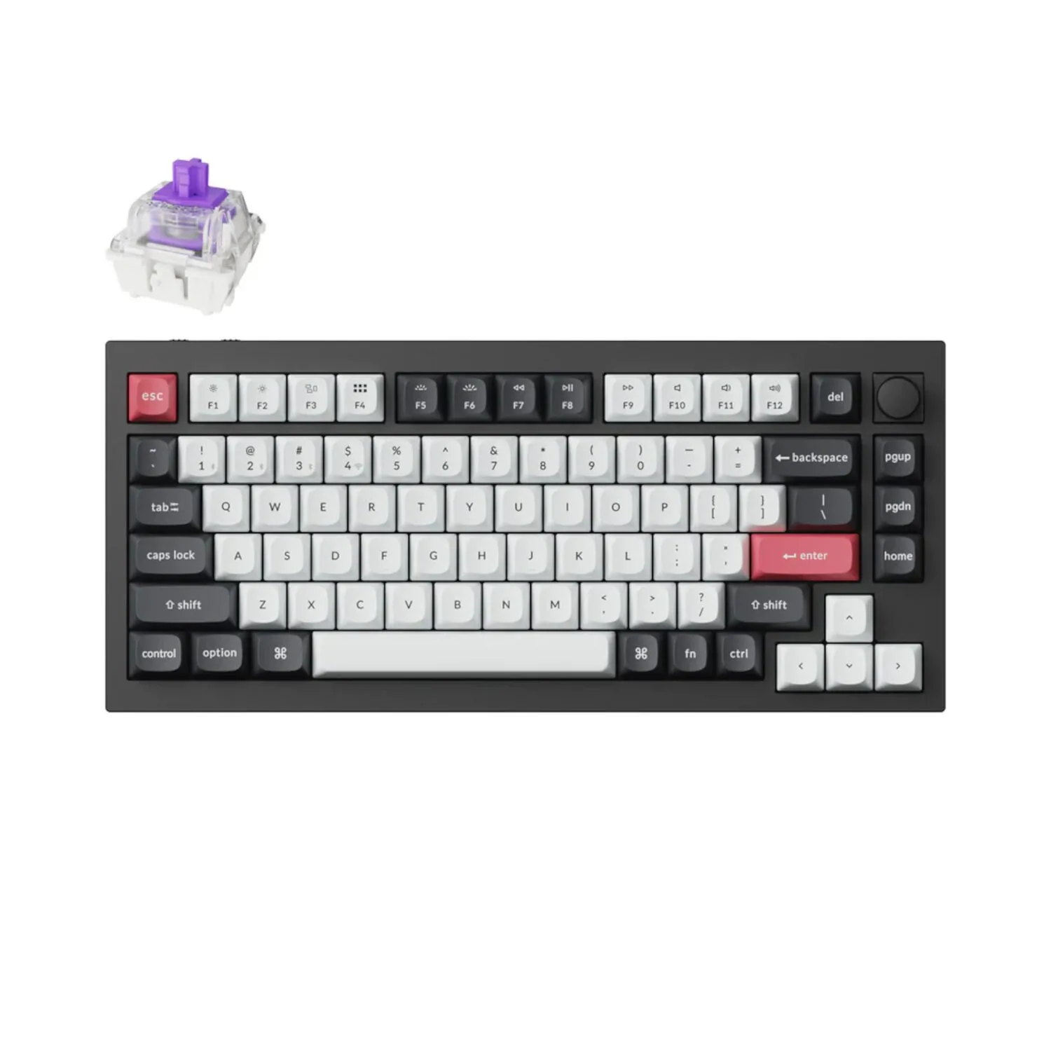 Keychron Q1H-M1 QMK Wireless Custom Keyboard - Black