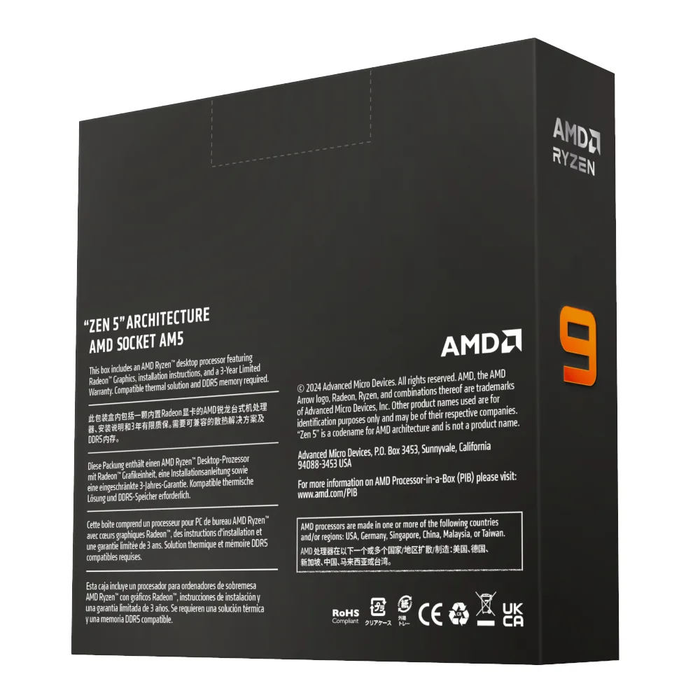 AMD RYZEN 9 9950X 16-Core 4.3GHz AM5 CPU