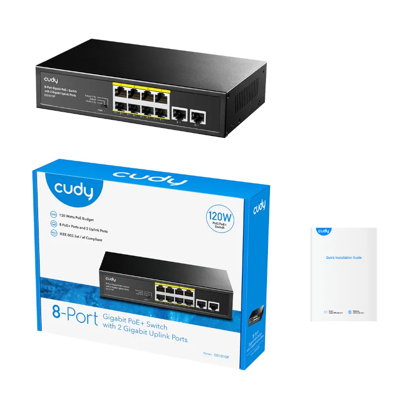 Cudy 8-Port Gigabit PoE+ Unmanaged Switch