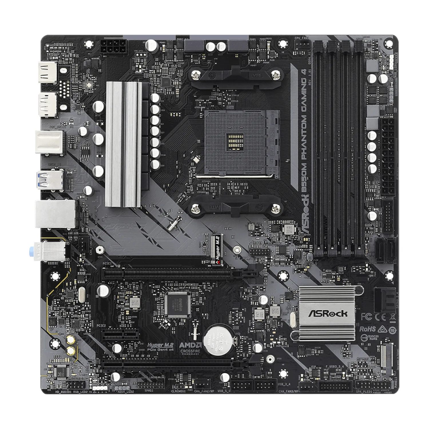 ASRock B550 Phantom Gaming 4 AM4 M-ATX Motherboard