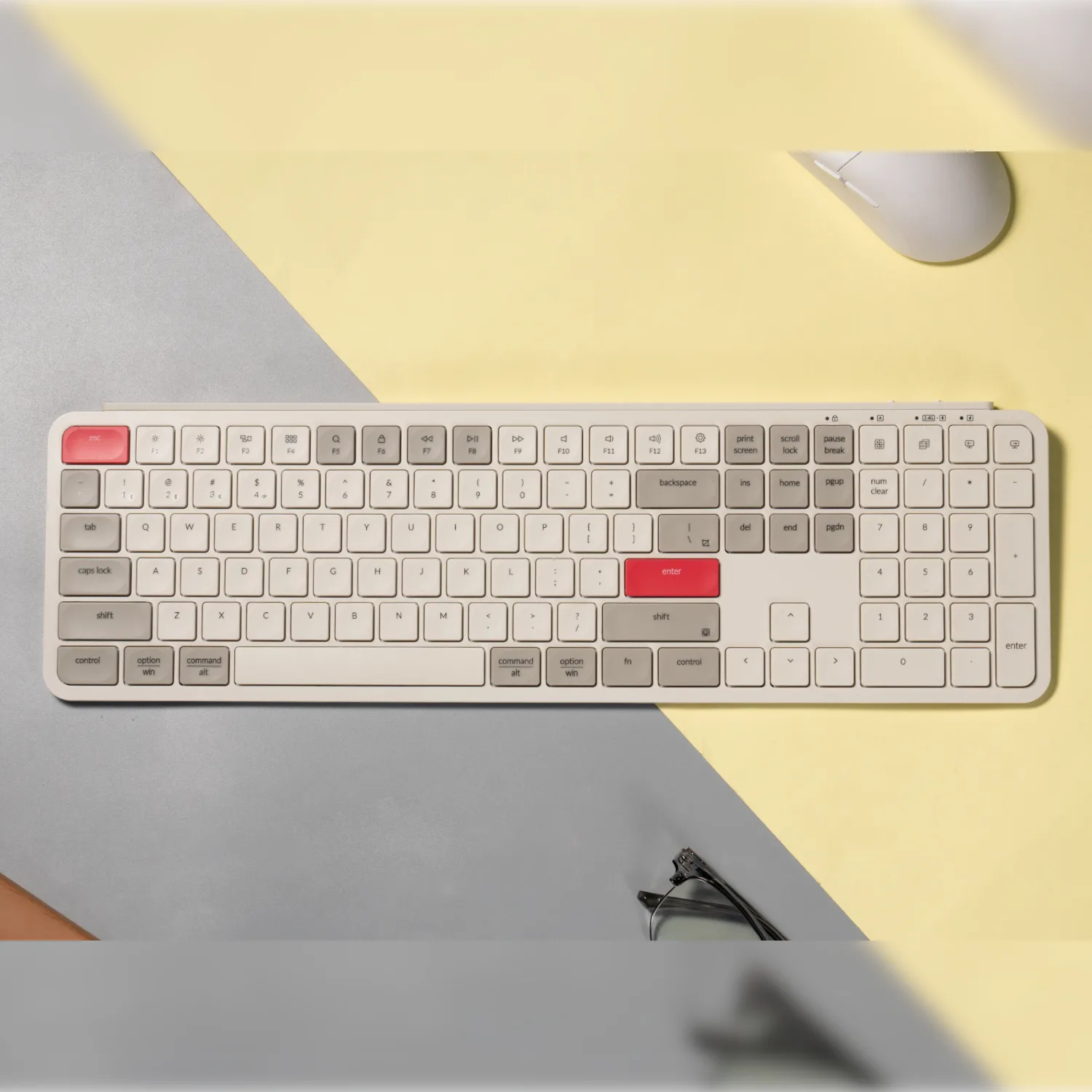 Keychron B6 Pro Ultra-Slim 100% Wireless Keyboard – Retro Red